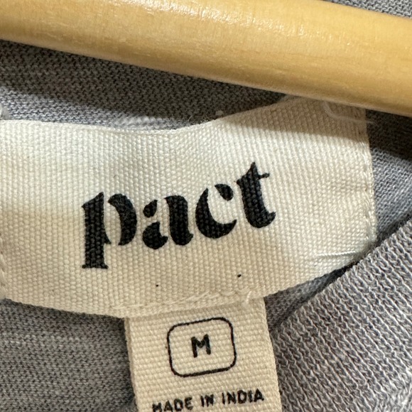 Pact Organic Cotton T-Shirt Dress Womens M Heather Gray Casual Everyday Active - Picture 8 of 12